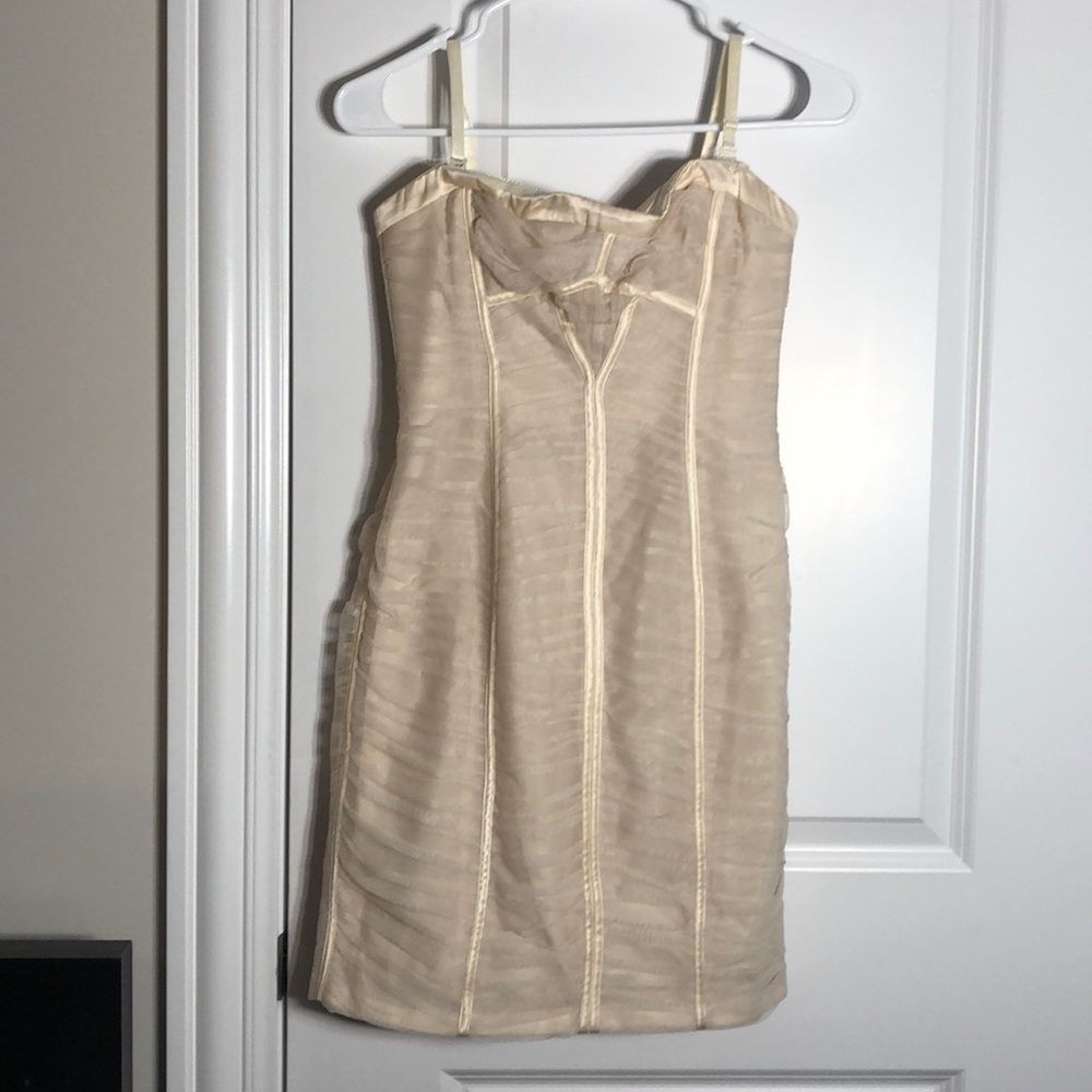 Strapless cream tulle dress NWT